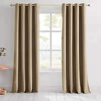 Wheat Slub Blackout Curtain Panel Set, 84 in.