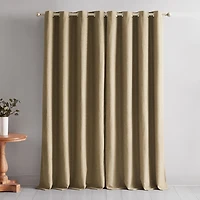 Wheat Slub Blackout Curtain Panel Set, 84 in.