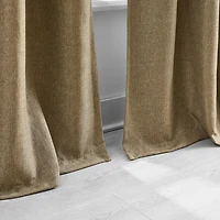 Wheat Slub Blackout Curtain Panel Set, 84 in.