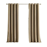 Wheat Slub Blackout Curtain Panel Set, 84 in.