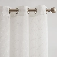 Sheer White Raindrop Curtain Panel Set, 84 in.