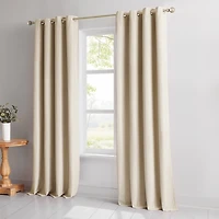 Natural Slub Blackout Curtain Panel Set, 84 in.
