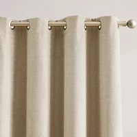 Natural Slub Blackout Curtain Panel Set, 84 in.