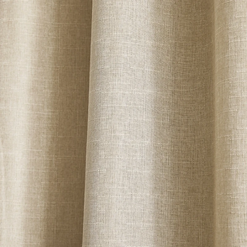 Natural Slub Blackout Curtain Panel Set, 84 in.