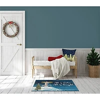 All is Bright Lighthouse Doormat