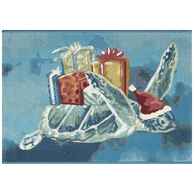 Sea Turtle Santa Doormat, 28x47