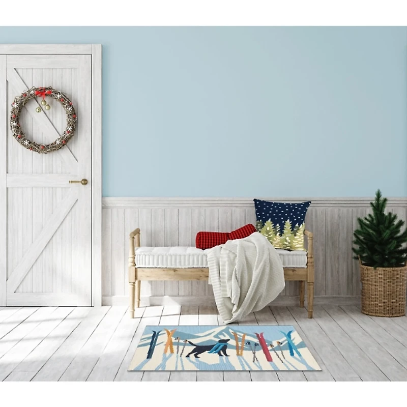 Ski Alps Dog Doormat, 28x47