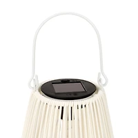 Faux Rattan Hanging Solar Lantern
