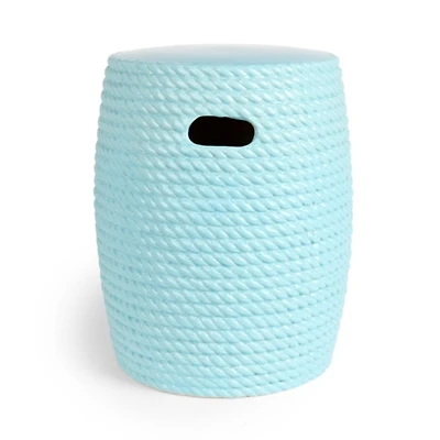 Blue Rope Ceramic Outdoor Stool