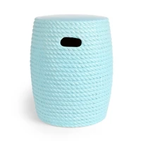 Blue Rope Ceramic Outdoor Stool