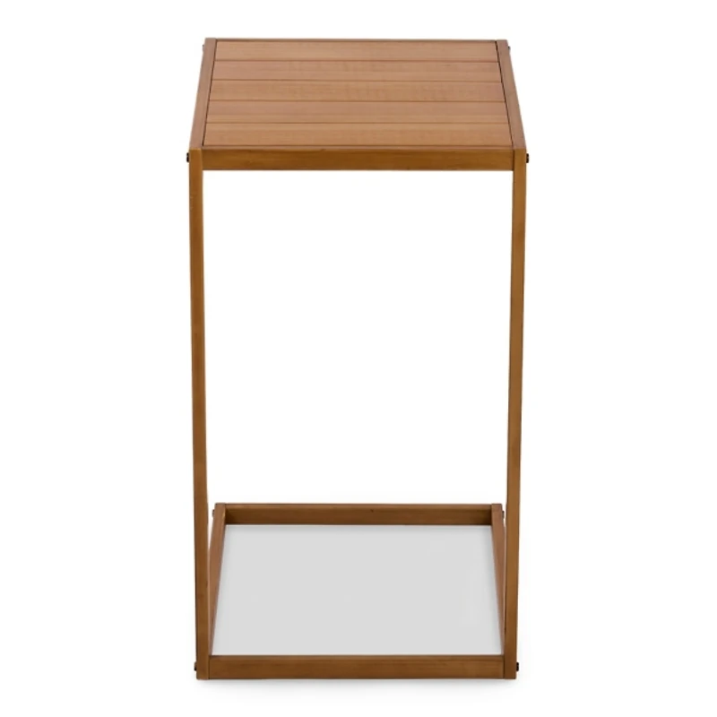 Natural Slatted Outdoor C-Table