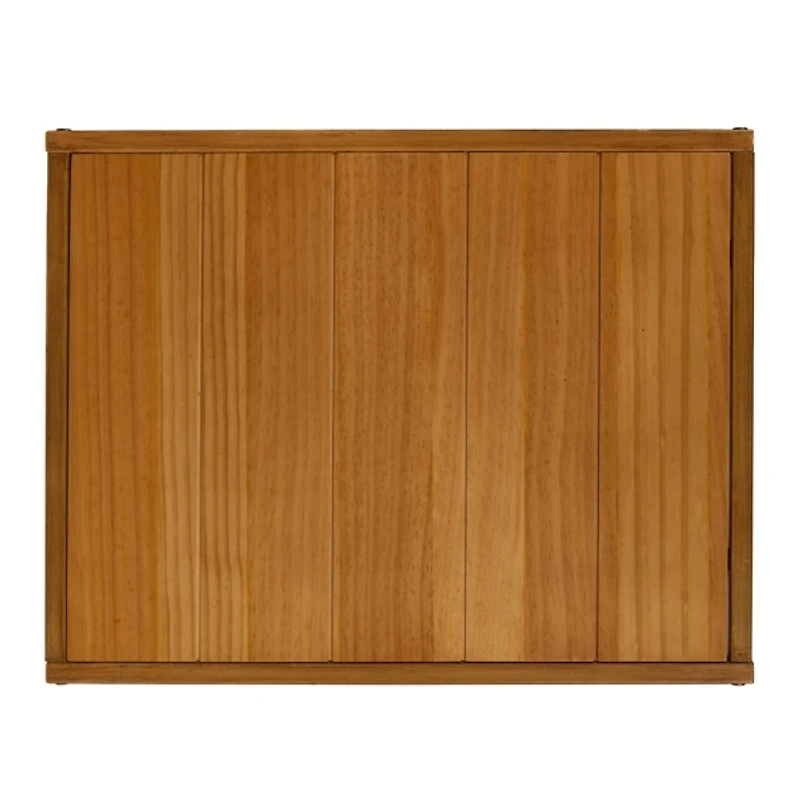 Natural Slatted Outdoor C-Table