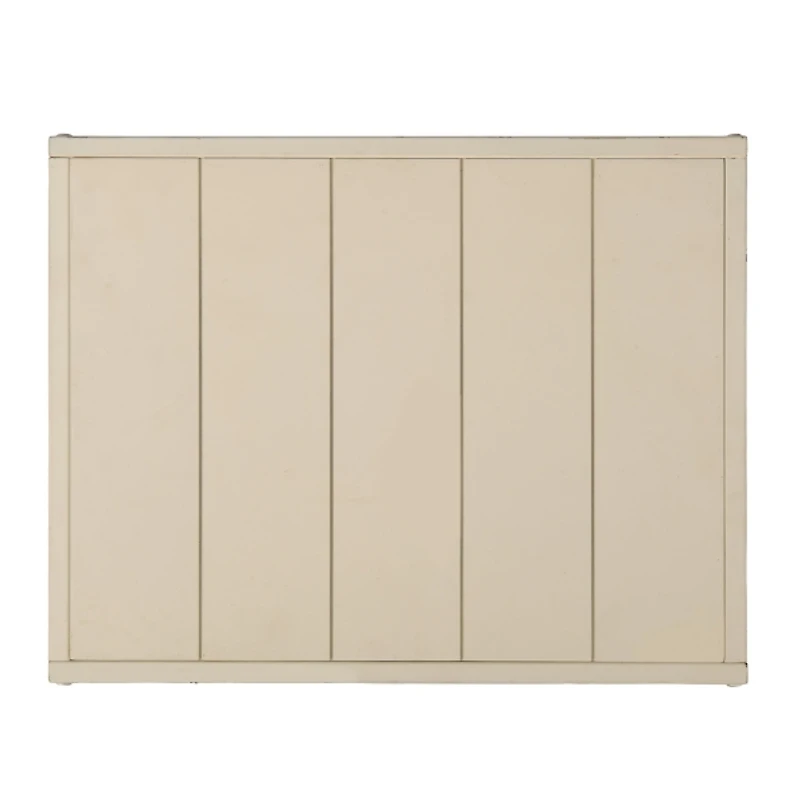 White Slatted Outdoor C-Table