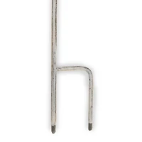 Antique White Garden Stake with Rain Gauge