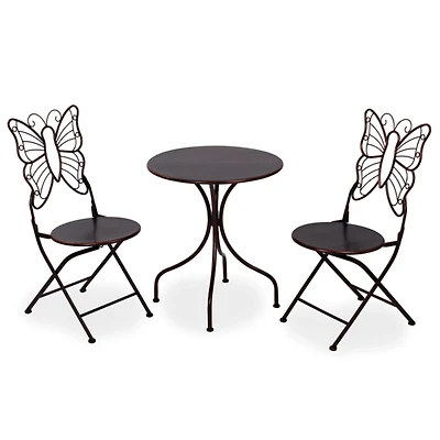 Bronze Metal Bufferfly 3-pc. Bistro Set