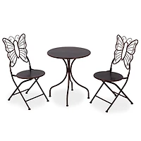 Bronze Metal Bufferfly 3-pc. Bistro Set