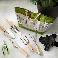 Wood and Metal 8-pc. Garden Tool Set
