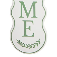 White Wavy Welcome Outdoor Wall Plaque