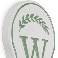 White Wavy Welcome Outdoor Wall Plaque