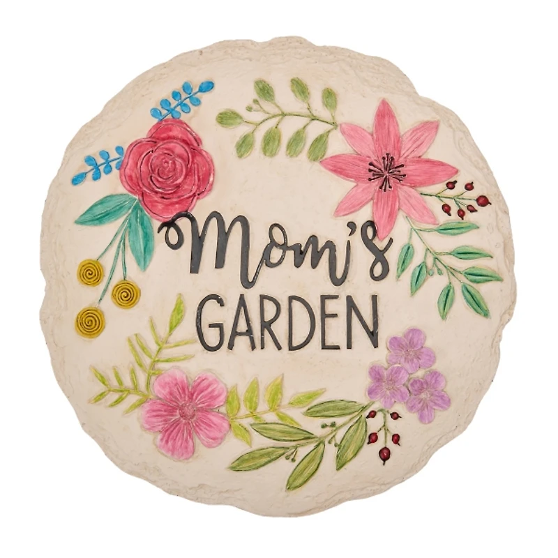 Mom's Garden Floral Stepping Stone