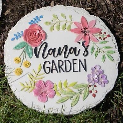 Nana's Garden Floral Stepping Stone