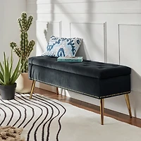 Achilles Tufted Storage Bench