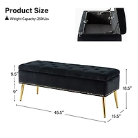 Achilles Tufted Storage Bench