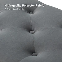 Achilles Gray Tufted Storage Bench