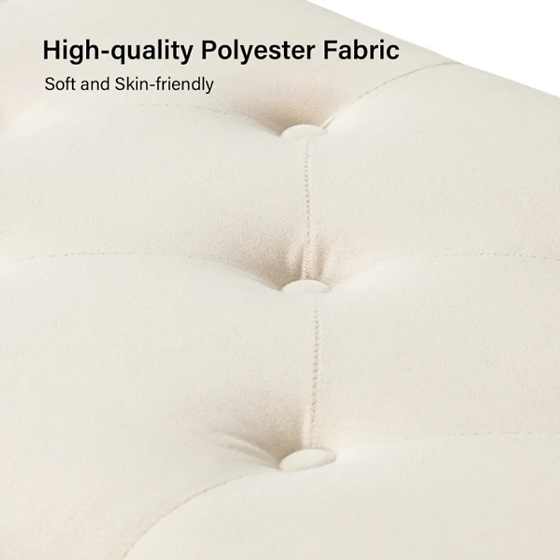 Achilles Tan Tufted Storage Bench