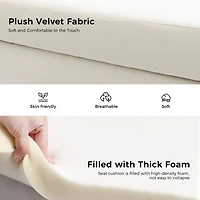 Christoph Ivory Velvet Storage Bench