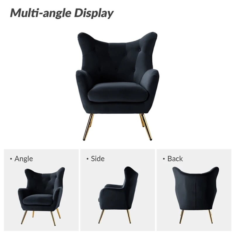 Danel Tufted Wingback Accent Chair
