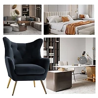 Danel Tufted Wingback Accent Chair