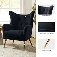Danel Tufted Wingback Accent Chair