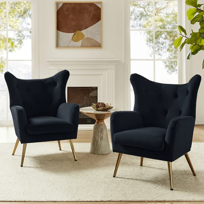Danel Tufted Wingback Accent Chair