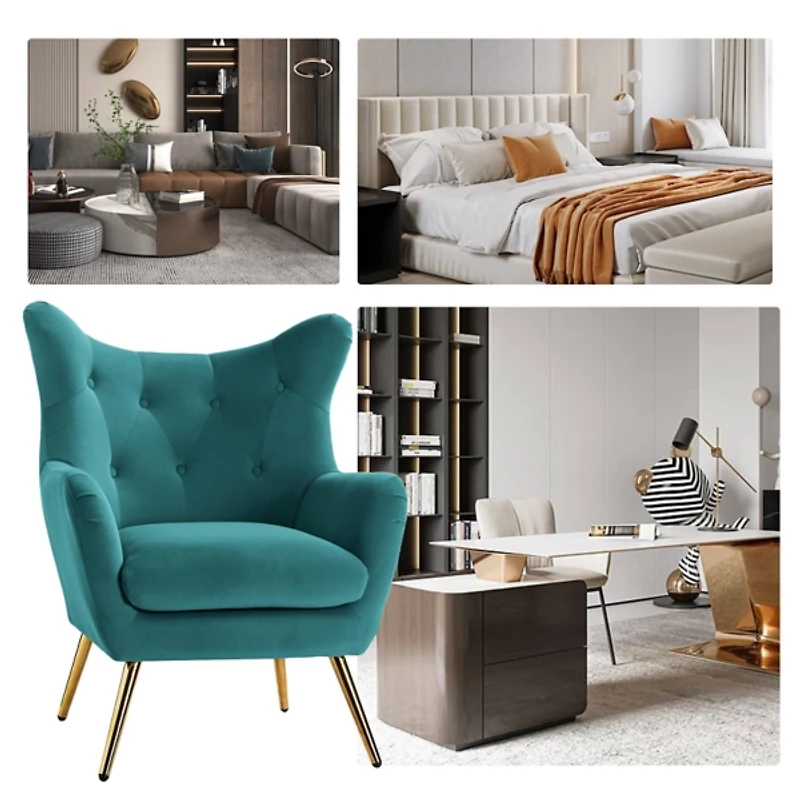 Danel Tufted Wingback Accent Chair