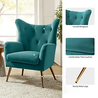 Danel Tufted Wingback Accent Chair