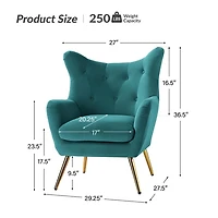 Danel Tufted Wingback Accent Chair