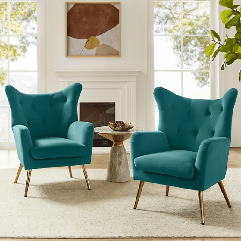 Danel Tufted Wingback Accent Chair