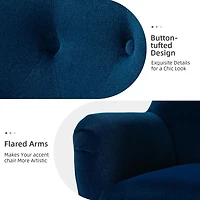 Danel Navy Tufted Wingback Accent Chair