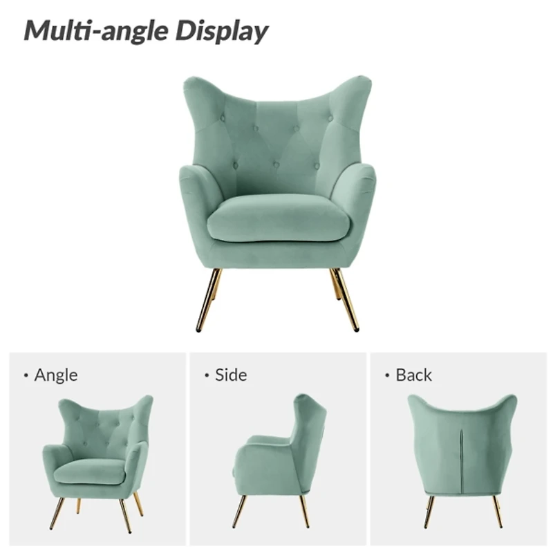 Danel Sage Tufted Wingback Accent Chair