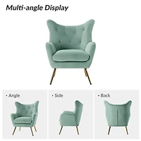 Danel Sage Tufted Wingback Accent Chair