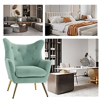 Danel Sage Tufted Wingback Accent Chair