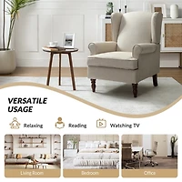 Umberto Tan Herringbone Accent Chair