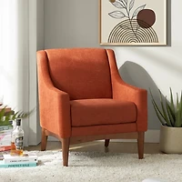 Benait Orange Upholstered Accent Chair