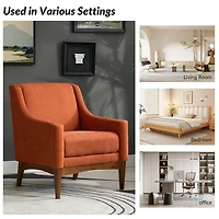 Benait Orange Upholstered Accent Chair