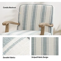 Peppone Blue Striped Armchair