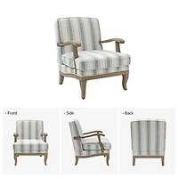 Peppone Blue Striped Armchair