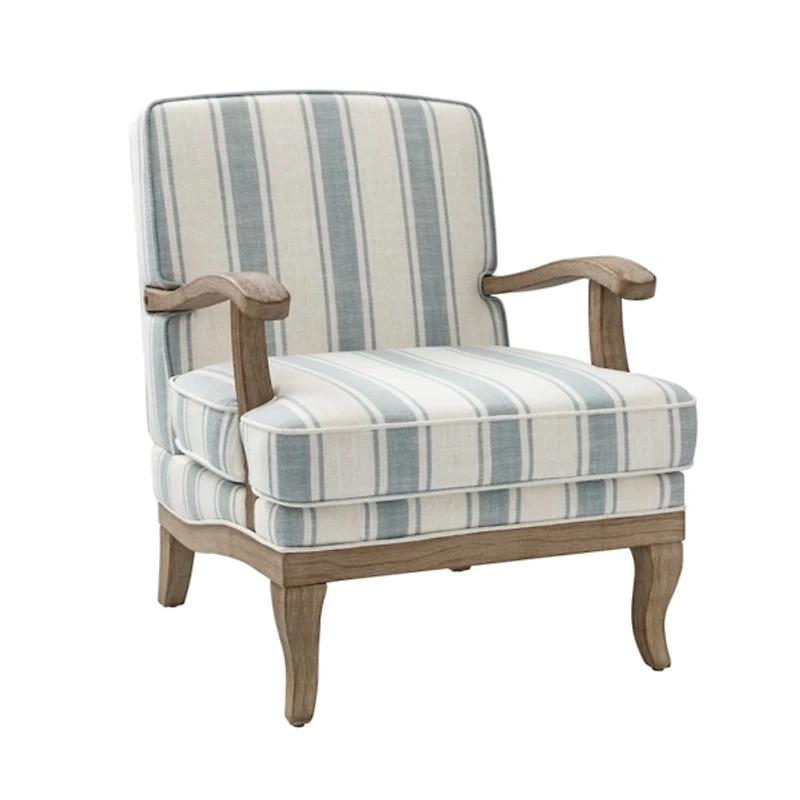 Peppone Blue Striped Armchair