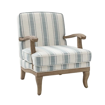 Peppone Blue Striped Armchair