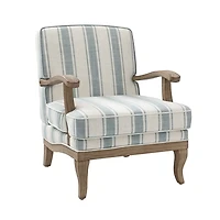 Peppone Blue Striped Armchair
